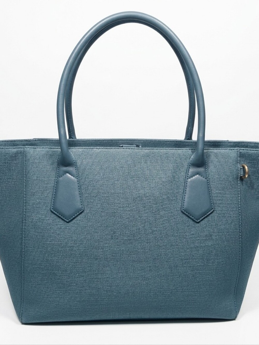 Dagne Dover Signature Legend Coated Canvas Laptop Tote Bag Ash Blue Large